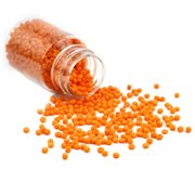 Seed beads. 2 mm. 30 gram/1800 stk. i plastrør. Orange